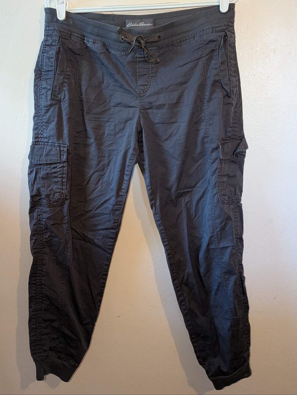 Eddie Bauer Charcoal Gray Cargo Jogger Pants Size 8